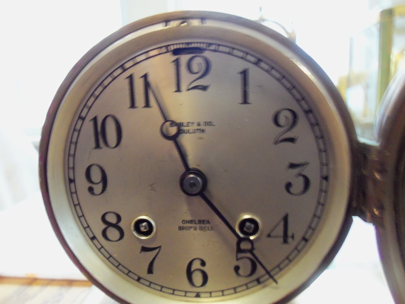 Antique Chelsea Columbus Ships Clock And Barometer