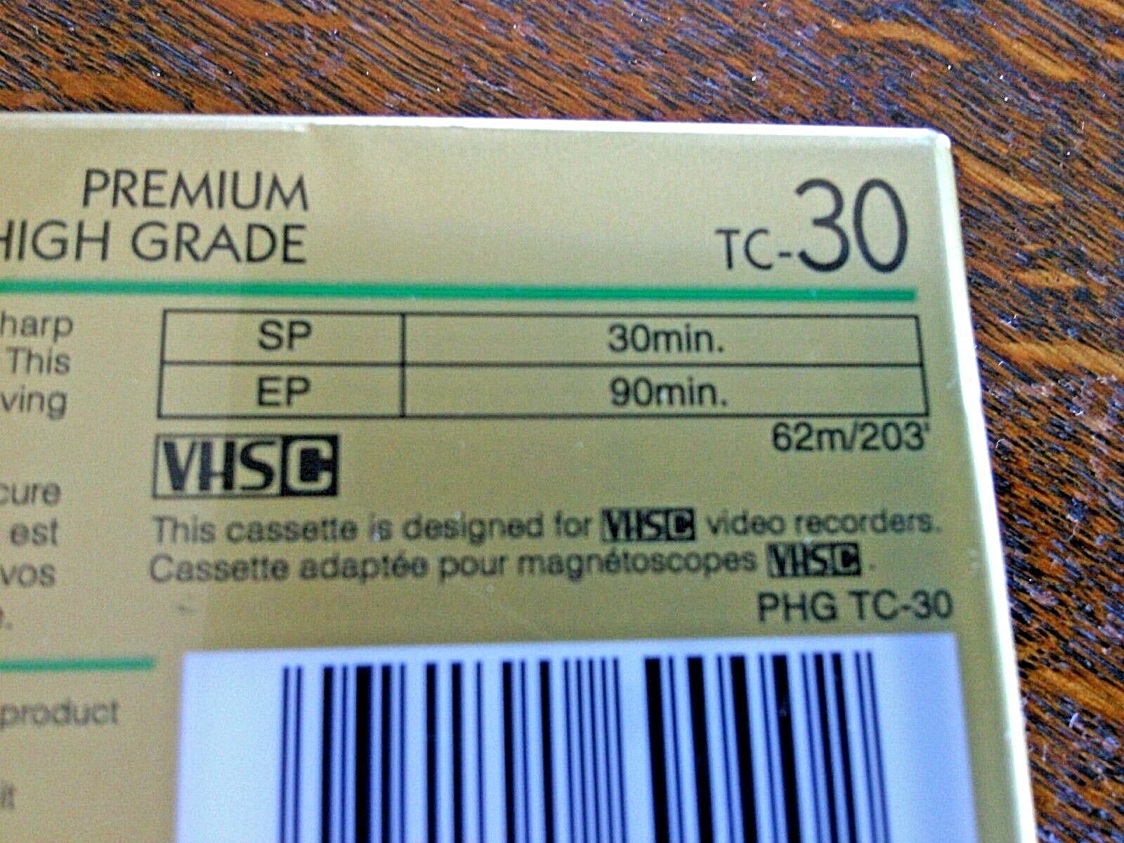 Fuji VHS C Pro Tape TC 30 Video Camcorder Premium High Grade Sealed Tapes EP 90