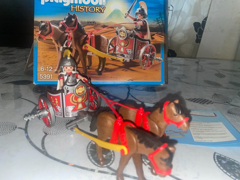 Playmobil 5391 History Char Romain Avec Tribun Rome ArÃ¨Ne  Cesar
