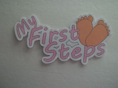 3D-U Pick - BA2 Baby Giraffe Grow Walk Crawl Title Scrapbook Card Embellishment