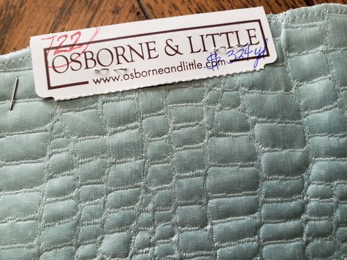 (2) OSBORNE & LITTLE Fabric Remnants - MABULA 02 - Faux Crocodile - FRANCE  $324