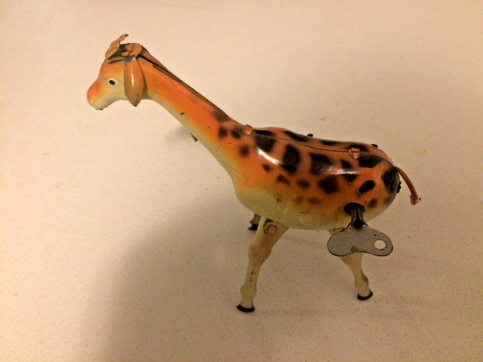 Vintage Old Collectible Rare African Giraffe Animal Wind Up Litho Tin Toy Japan