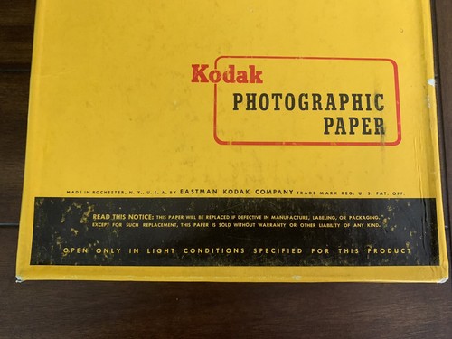 Vintage Kodak Photo Paper Single Weight Polycontrast F 8x10in 500Sheets EXP 1963