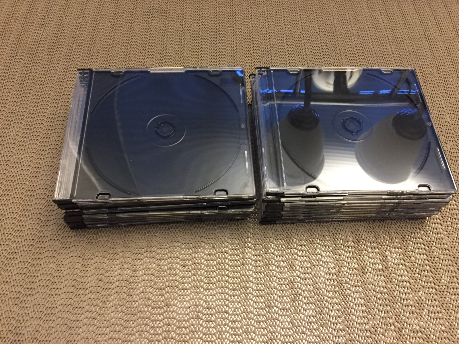 NEW 20 x Single Black Standard Slim Jewel Cases Compact Disc Recordable Logo