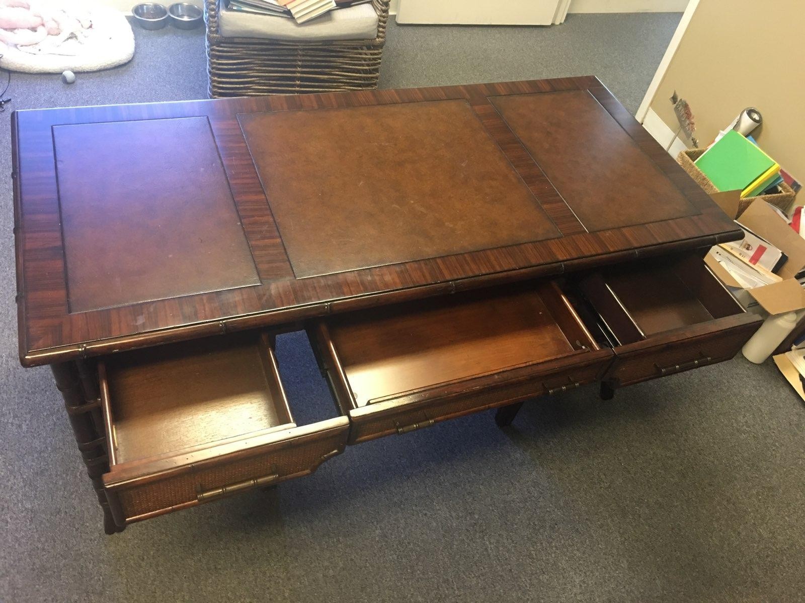 Used Executive Office Furntiure - Sligh Bal Harbor collection bamboo look