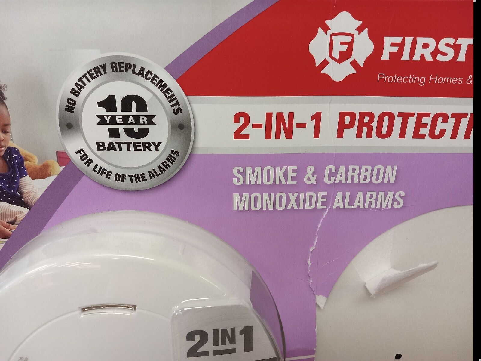 ONE UNIT - First Alert 2-in-1 Smoke and Carbon Monoxide Alarm Model PC1210