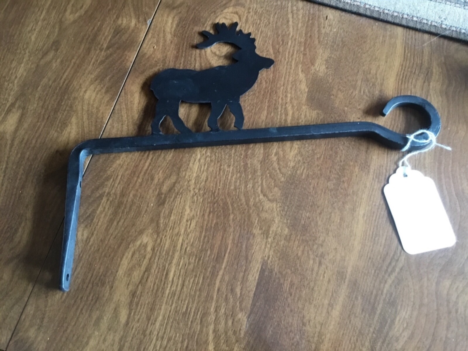 New Deer Wrought Iron Wall Bracket, Plant Hanging Bracket, Deer Design USA made