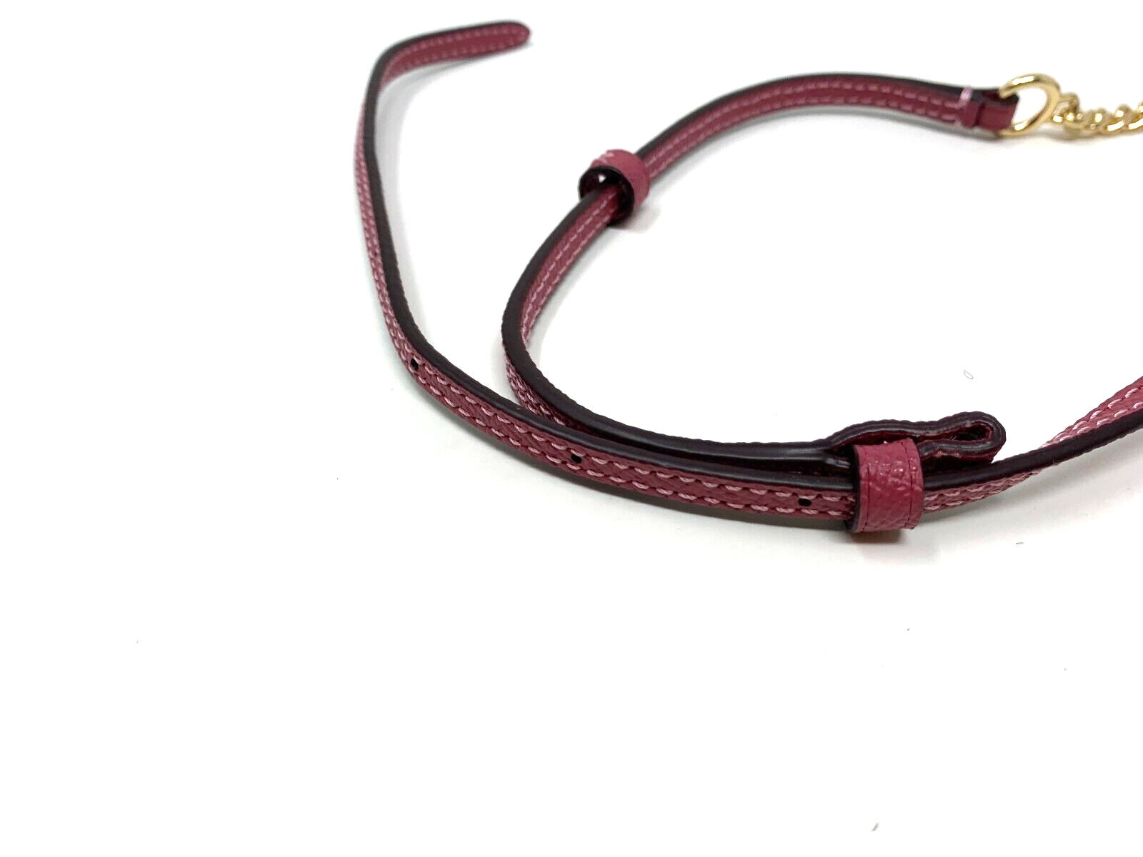 Coach North/South Phone Crossbody Bag Rouge Pebbled Leather