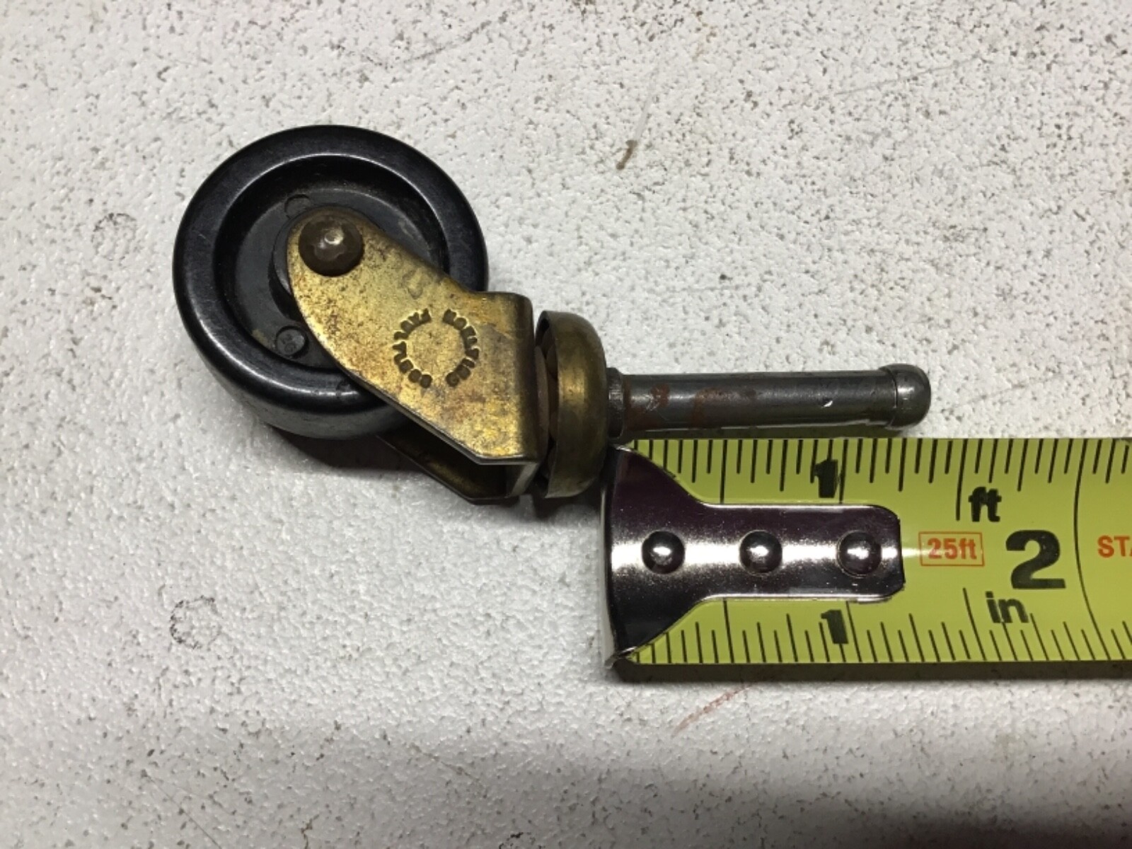 Vintage Set of 3 Faultless Hardware 1 1/4” Wheel Casters Furniture Rollers