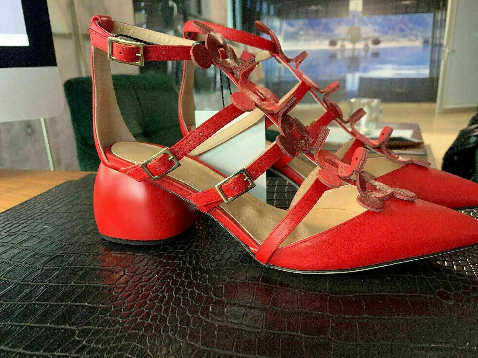 ANYA HINDMARCH ANYA HINDMARCH CAGE SANDAL POINTY APEX PUMP SANDALEN MULES FLATS SHOES SCHUHE 37