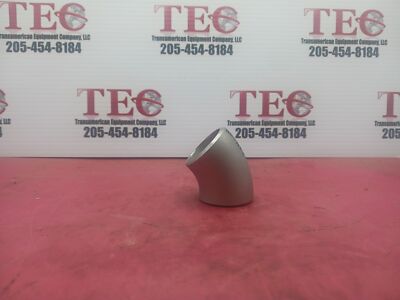 Sharpe Valves, 1RTK1, 45 Long Radius Elbow, 304L Stainless Steel