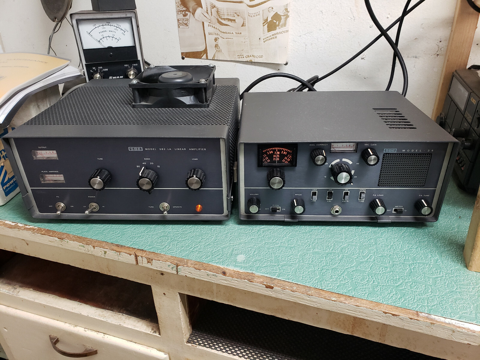 SBE Model 34 HF Transceiver With the SBE SB2LA Linear Amplifier See