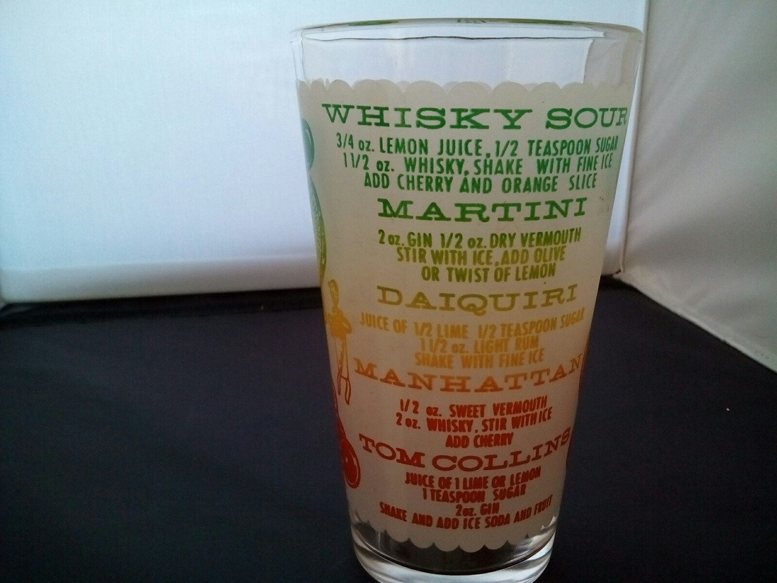 Mr Bartender Cocktail Glass Shaker Drink Mixer Original Vintage 50s