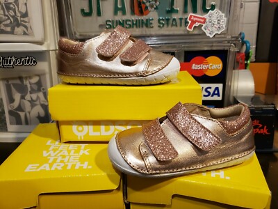 New OLD SOLES 4025 Girls Shoes Edgey Pave Copper Glam US 9T 5T 3T EUR 25, 21, 19