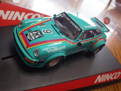 Ninco Porsche 934 Vaillant Plastic Slot Car 1:32 Spain Green NIB