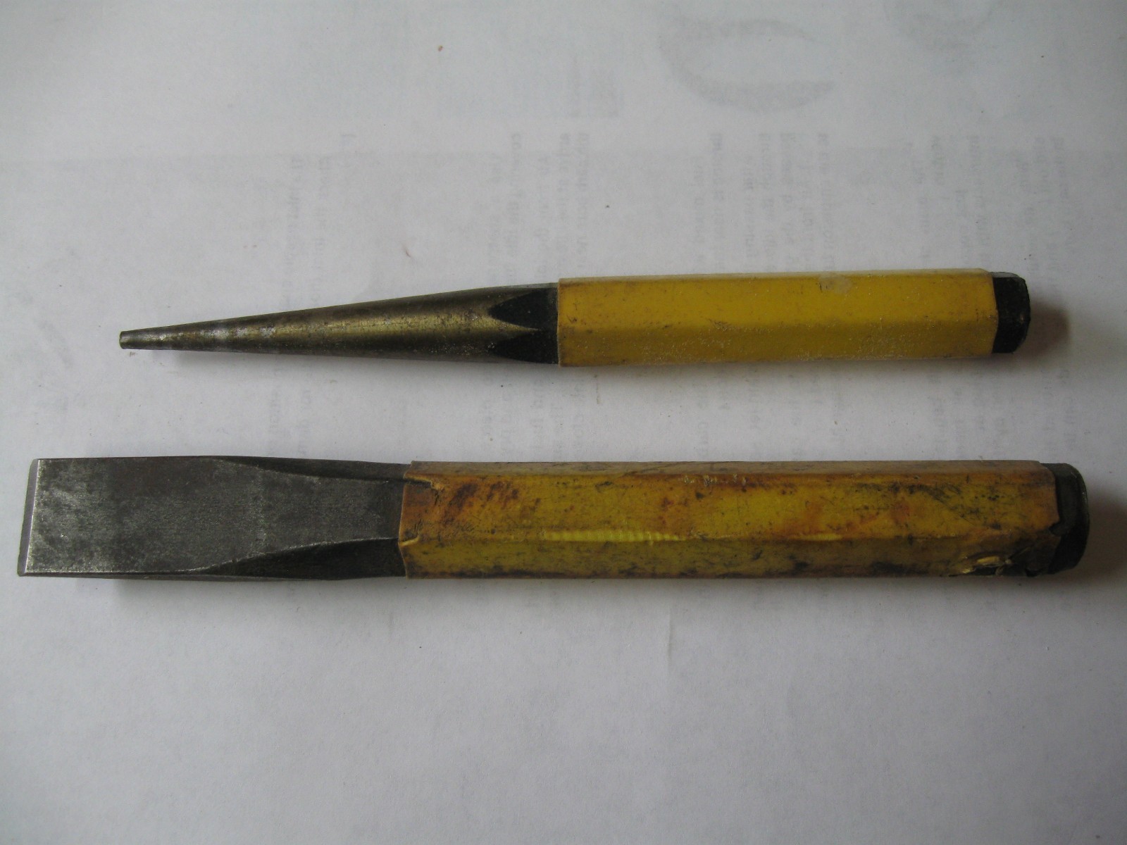 Vinyl Coated Alignment  Punch and 3/4 inch Cold Chisel