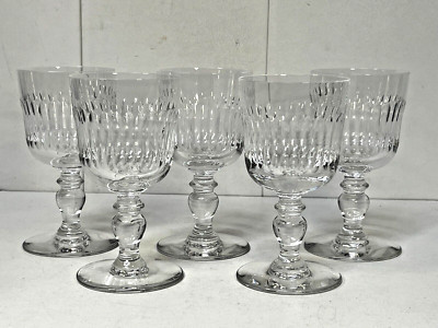 SAINT-LOUIS 5 VERRES À EAU EN CRISTAL MODÈLE SISLEY  H:14,5cm