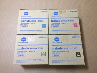 Genuine Konica Minolta TNP48 Full Toner Set of 4 CMYK Bizhub TNP-48 OEM NEW