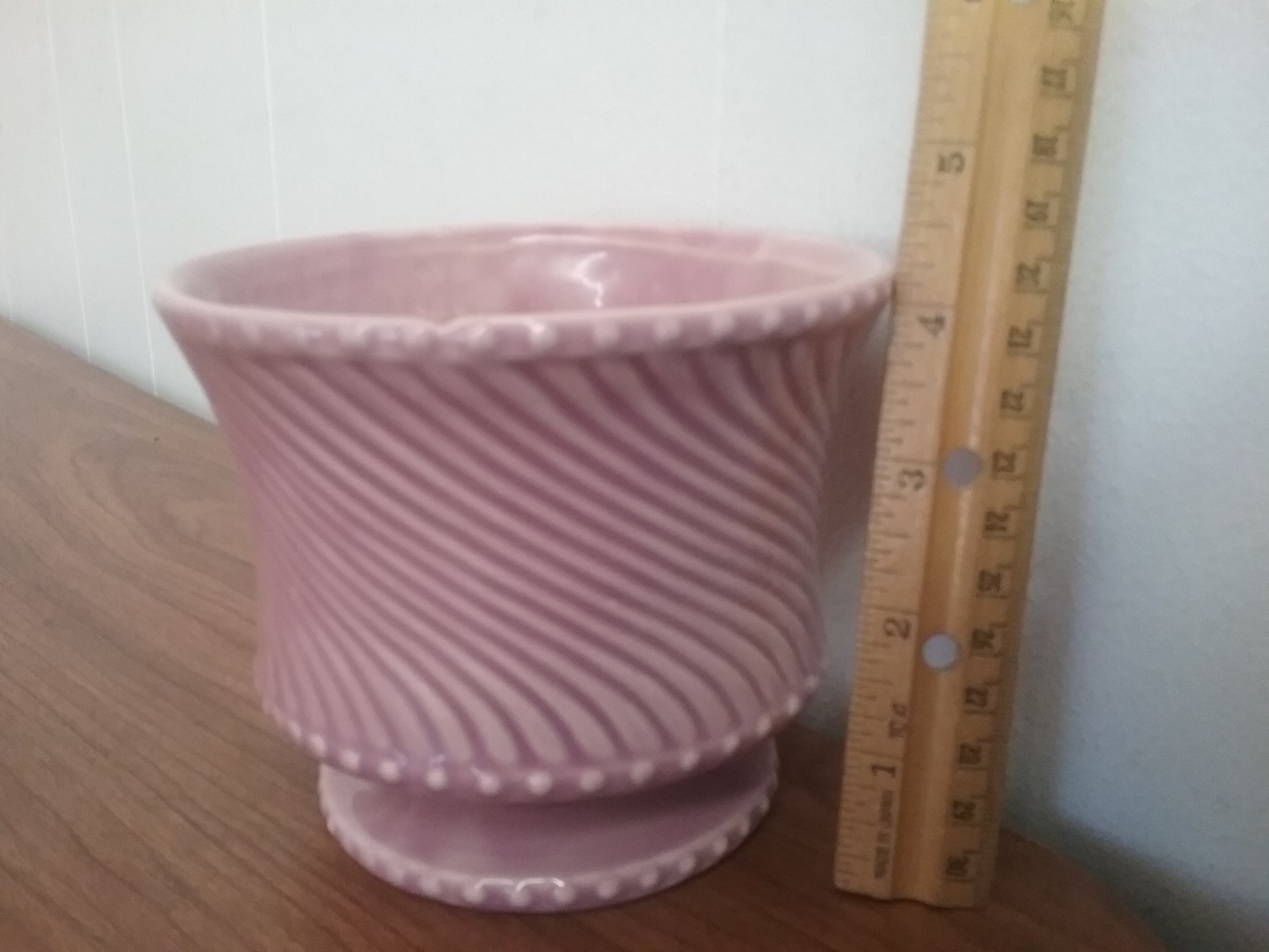 McCoy Rose Pink Vase Ceramic Pottery Holder Flower Pot Planter
