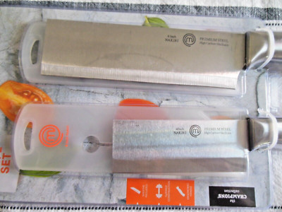 MasterChef 6'' 4 ''  NAKIRI KNIFE SET  w/ Blade Covers * FREE  SHIPPING