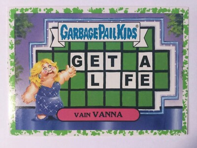 Garbage Pail Kids Prime Slime Trashy Game Show TV Sticker 2b Vain Vanna Green