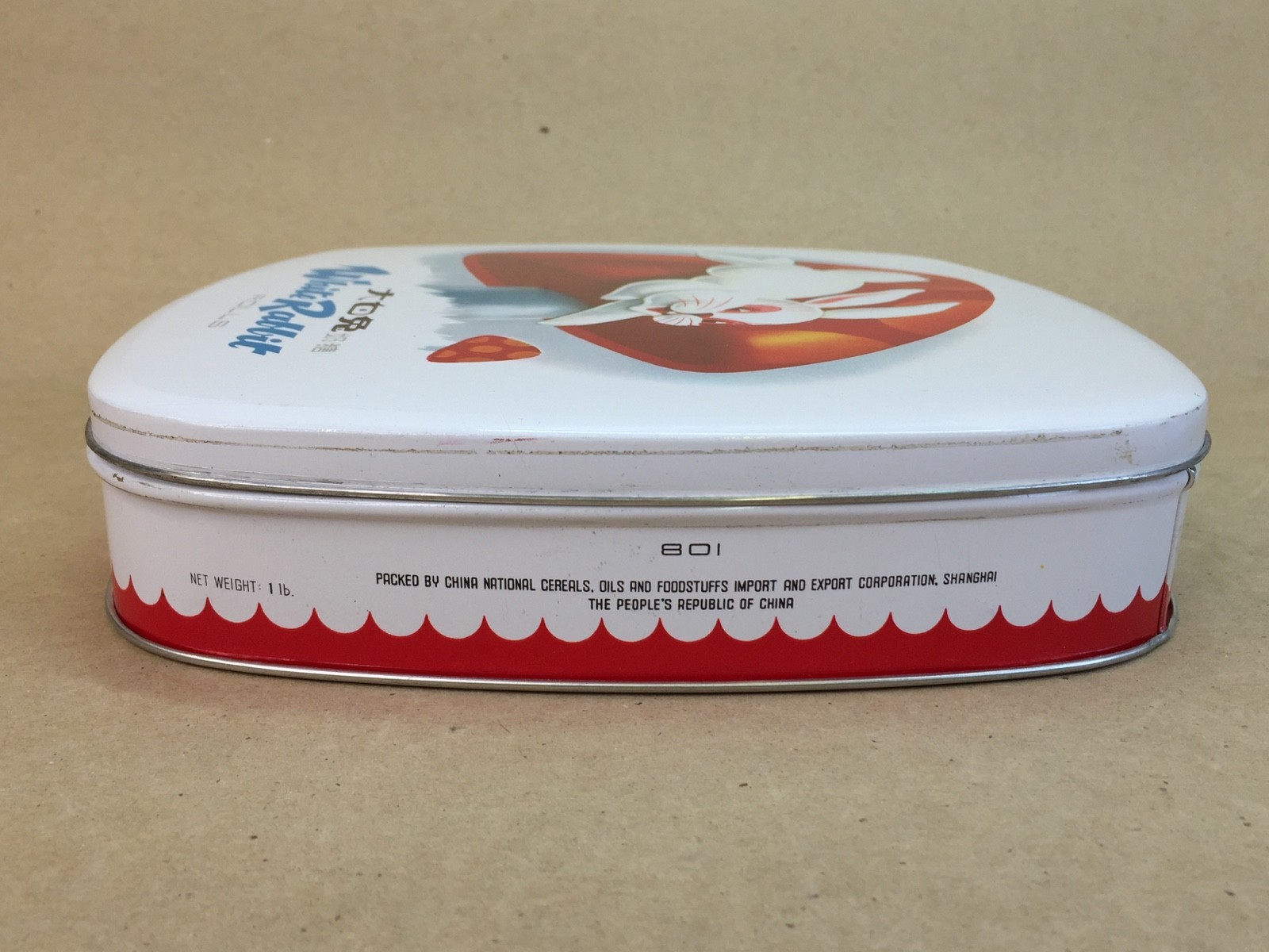 White Rabbit Rolls Empty Tin China National Cereals, Oils & Foodstuffs Corp.