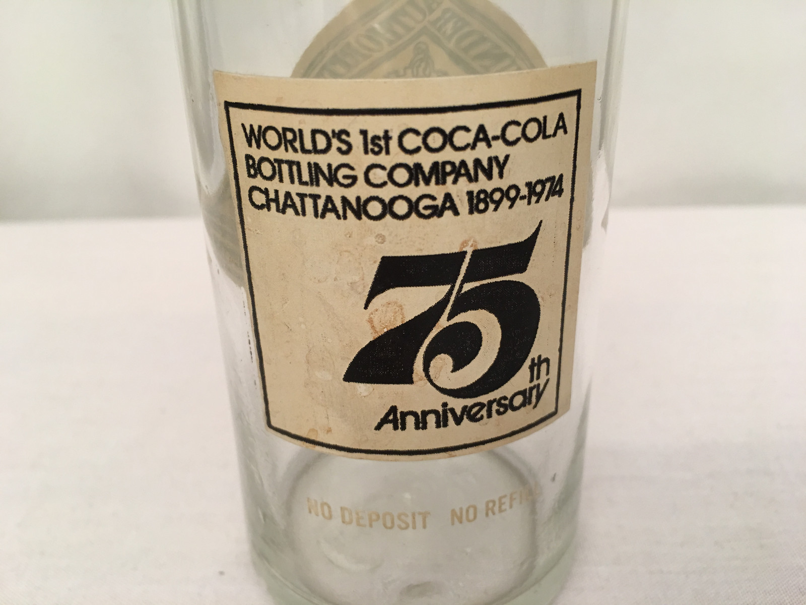 COCA-COLA Vintage 75th Anniversary Commemorative Bottle, Atlanta, Georgia w/cap