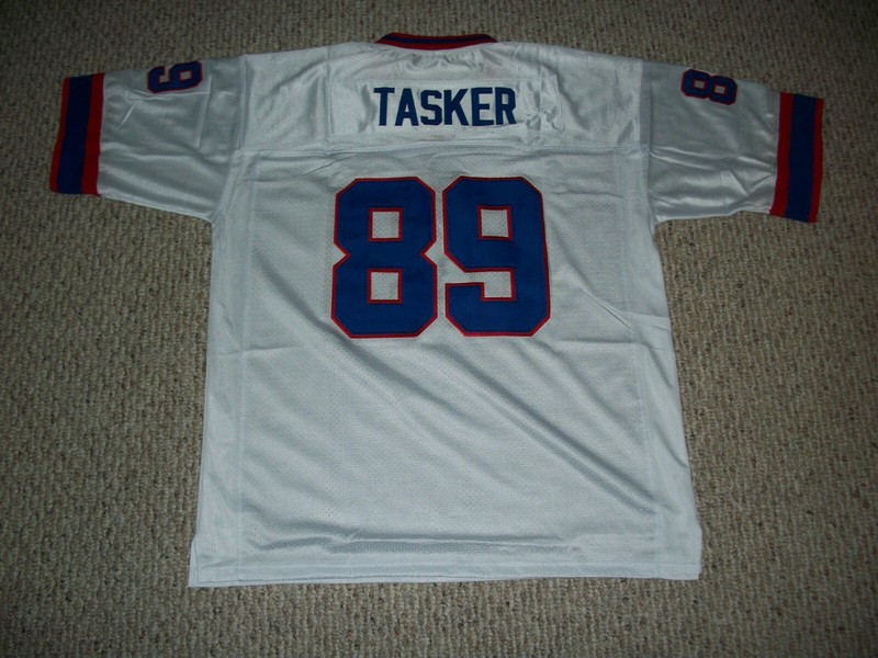 STEVE TASKER Unsigned Custom Buffalo Sewn White New Football Jersey