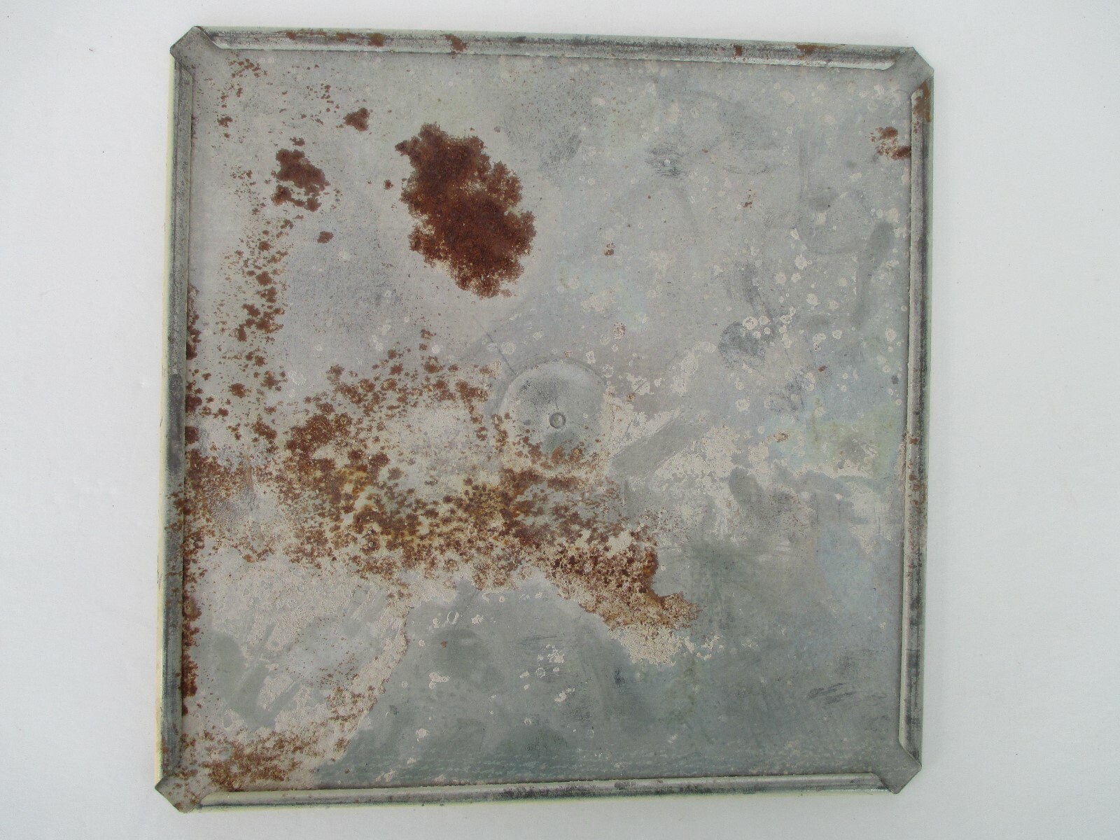 Antique Hoosier Cabinet Tin Metal Flour Bin REPLACEMENT Lid Square Cover Only