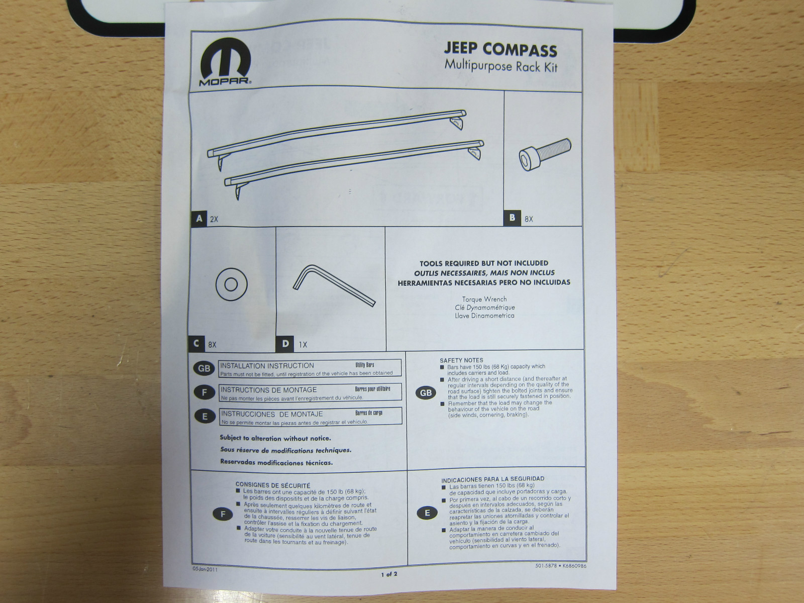 Mopar Jeep Parts >> 2011-2017 Jeep Compass Roof Rack Cross Rails Cross Bars ... Mopar Jeep Parts >> 2011-2017 Jeep Compass Roof Rack Cross Rails Cross Bars ...