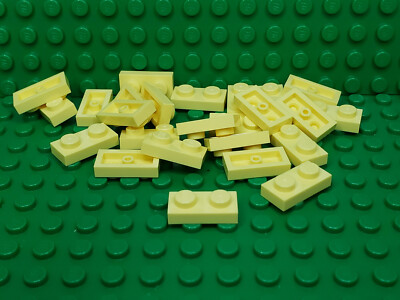 ** 25 CT LOT **  Lego NEW bright light yellow 1 x 2 plate pieces   Lot of 25