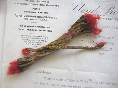 Vintage Antique Gold French Metallic Twist Thread Fly Tying 
