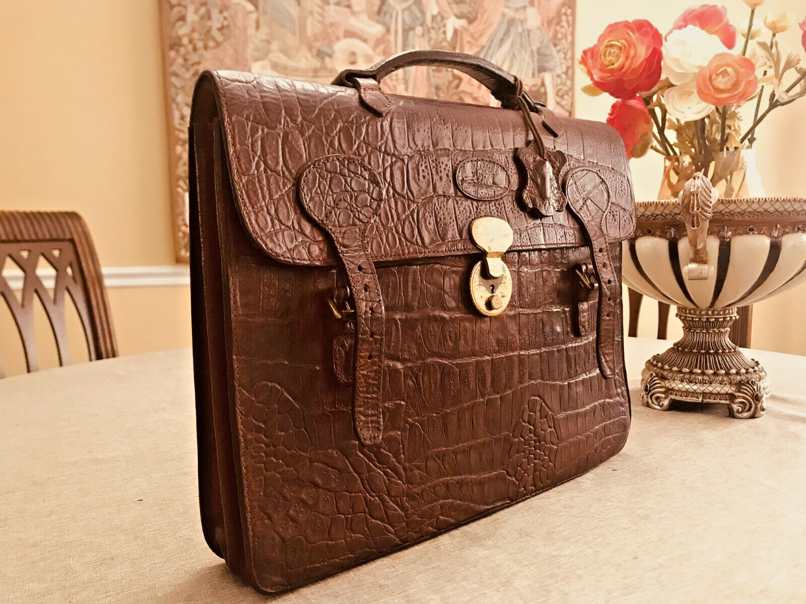 MULBERRY Vintage Brown Congo Leather Briefcase /Portfolio