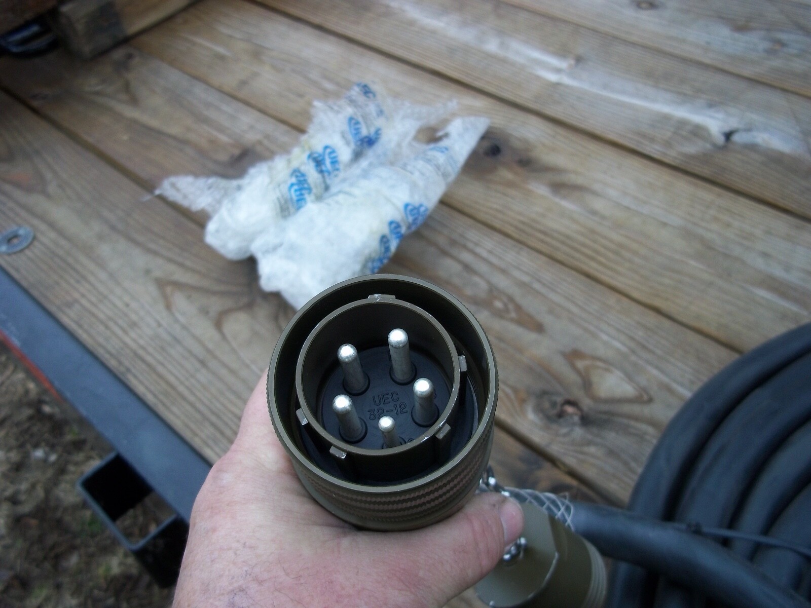 MILITARY SURPLUS  GENERATOR POWER CABLE 100 FT 60 AMP 3 PHASE 120/208 VAC  ARMY