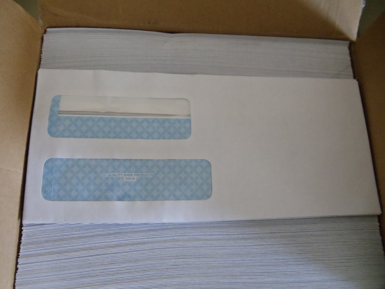 Quality Park #9 Redi-Seal Double Window 250 Security Envelopes, 24519