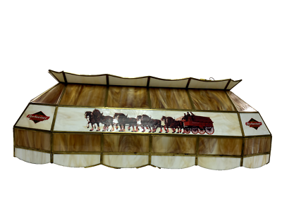 Budweiser stained glass pool table light deals