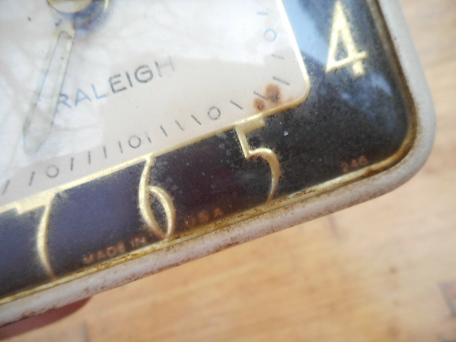 Vintage Raleigh USA # 249 Alarm Clock For Parts / Repair Rare! Mid Century