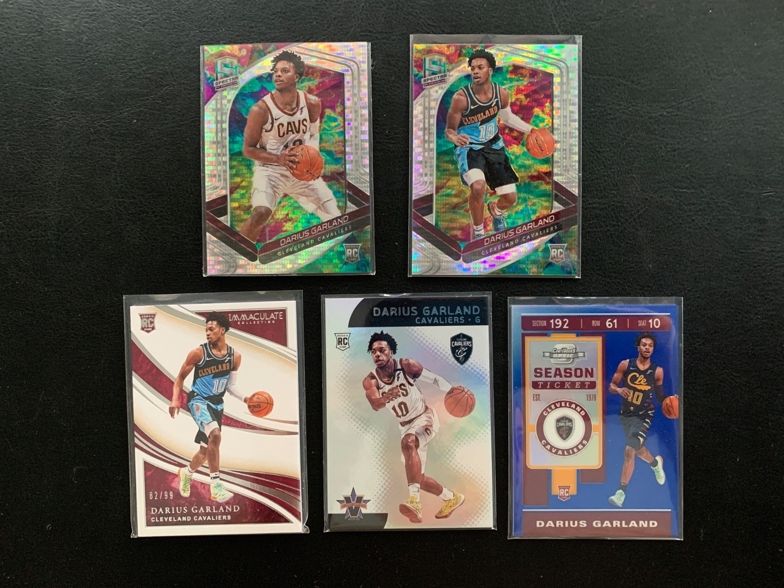2019 Contenders Optic Blue Spectra Celestial Immaculate /99 Darius Garland Lot