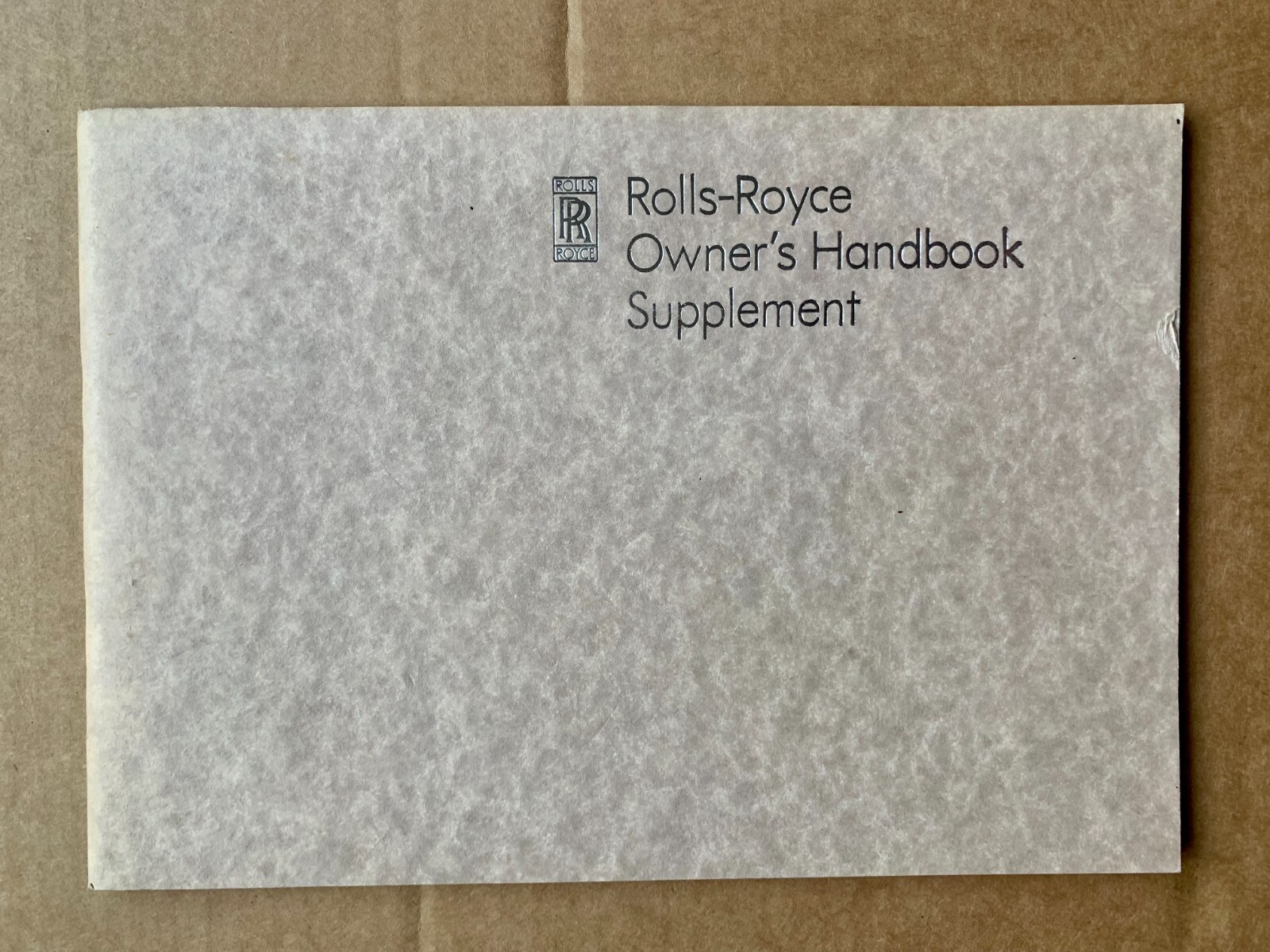 Rolls Royce Silver Spur 1982 Car Handbook Manual Supplement
