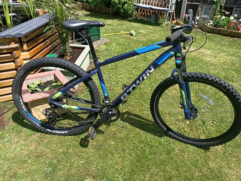 adult mountain bike rockrider st10 black the new my bike