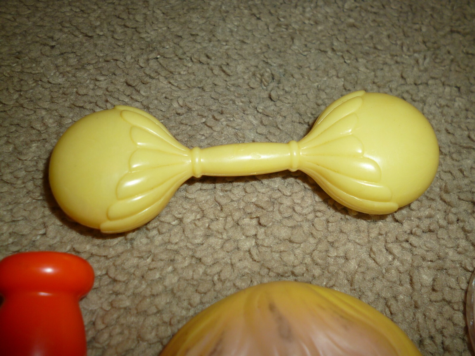4 VINTAGE 1950'S  PLASTIC BABY RATTLERS