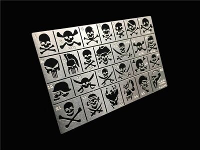 Modern AFV Skull Pattern Stenciling Template Model Building Tool AJ0040 1/35
