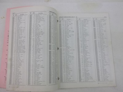 Simplicity September 15 1969 Parts Master Price List