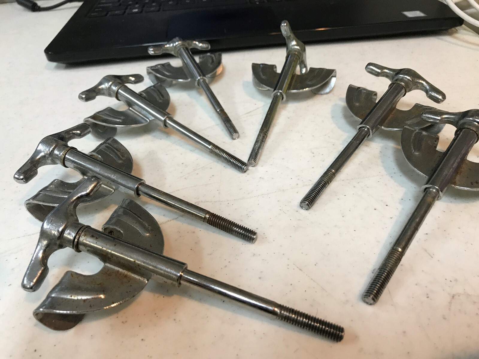 1980s Pearl Export bass drum T-RODS n Claws total of 7