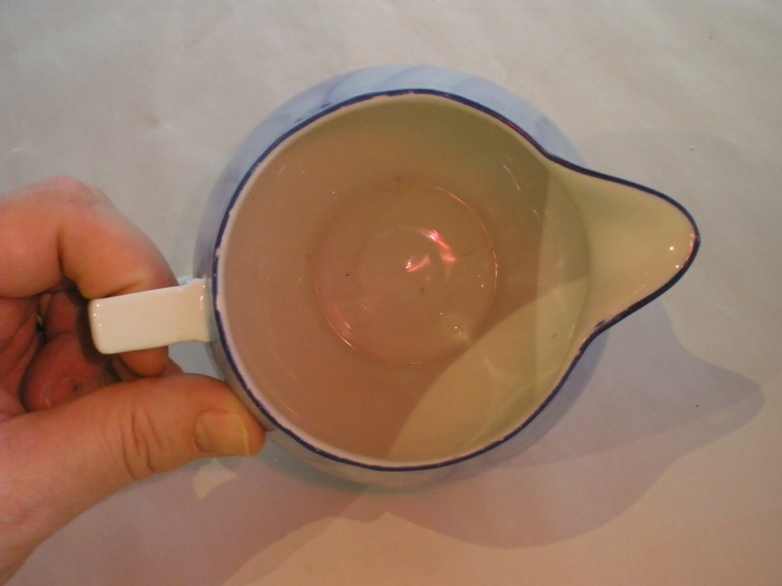 VINTAGE ERPHILA Porcelain Pitcher Blue 4