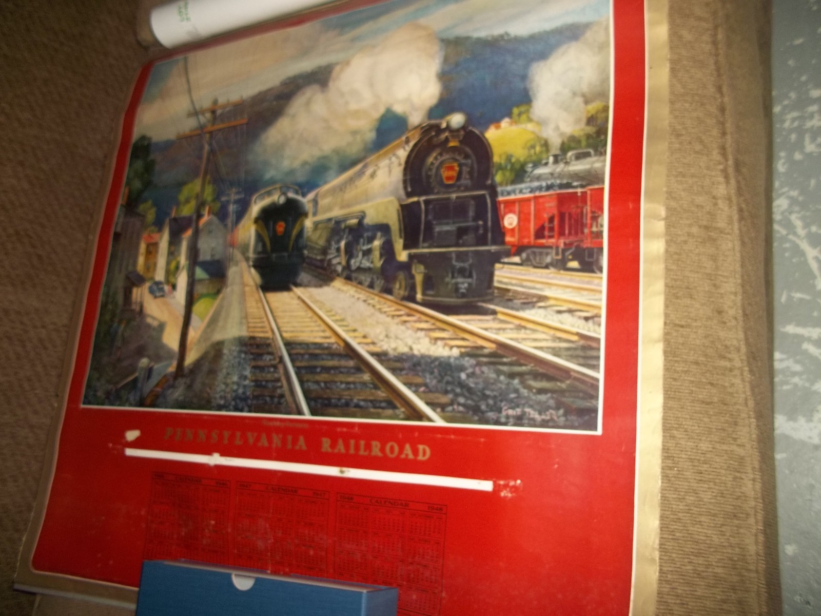 1946-48  PENNSYLVANIA RAILROAD CALENDAR GRIF TELLER 