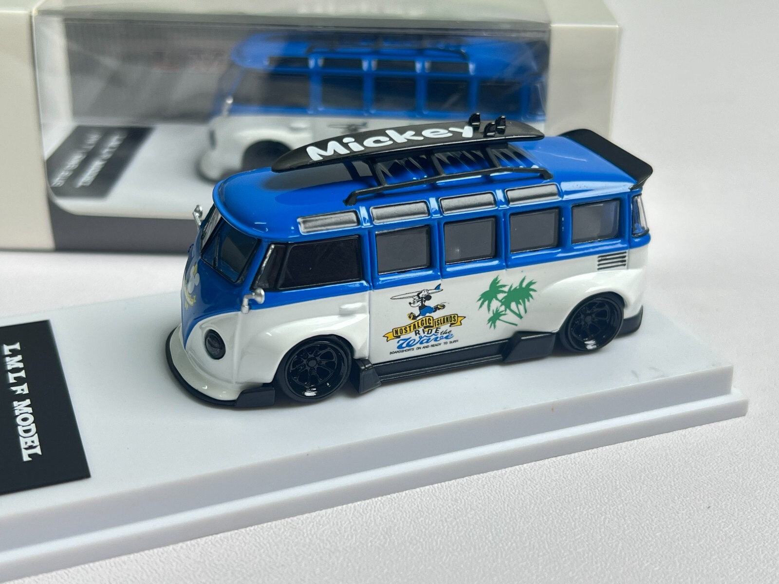 ミニカー 4R-713 LMLF Model 1/64 VW T1 RWB BUS 1:64 GB LMLF Blue VW T1 RWB Van Bus Kombi Model Diecast Car