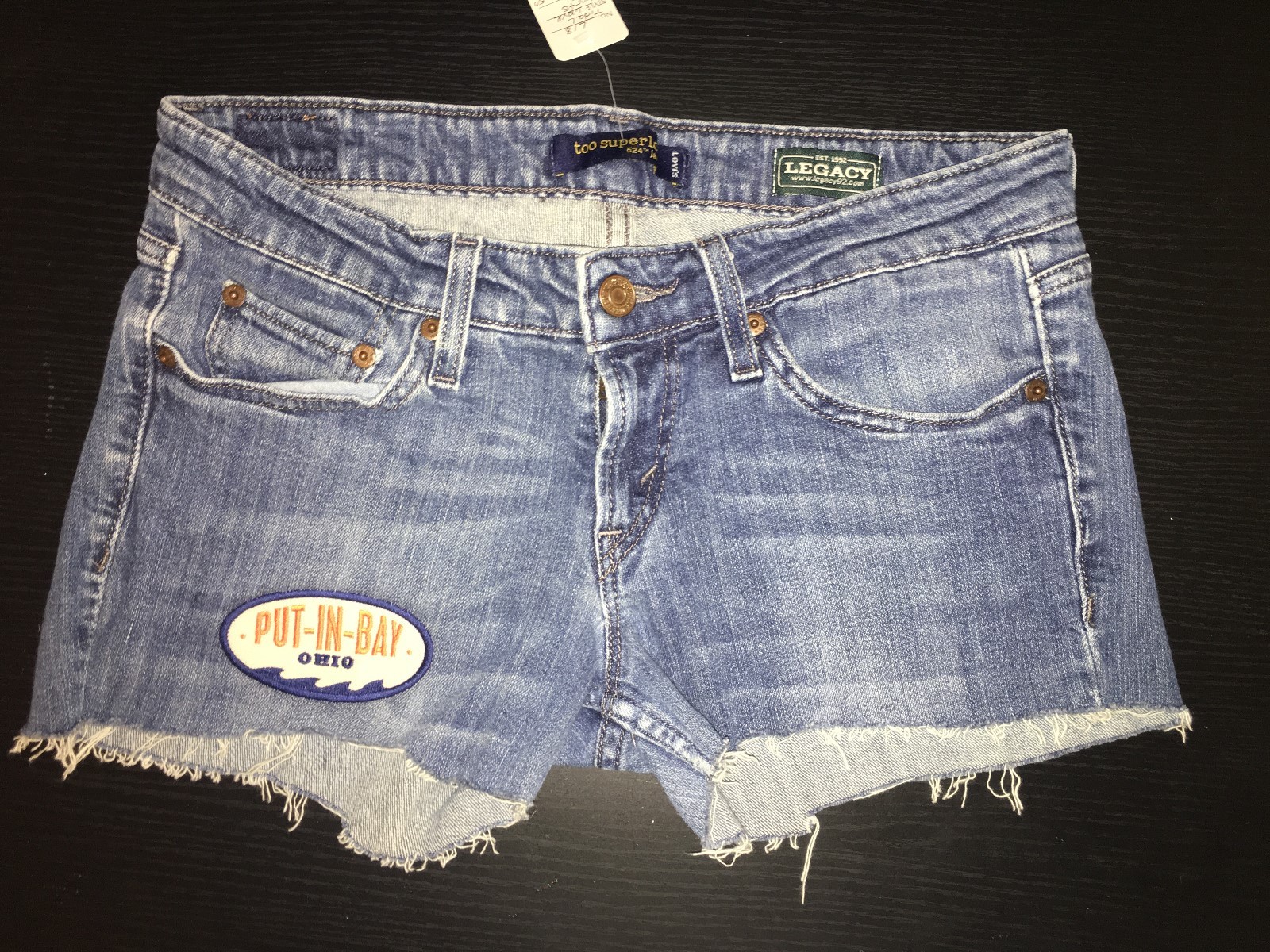 

Джинсовые шорты Levis Legacy 524 Too SuperlowCut-Off «PUT-IN-BAY OHIO», размер, Синий