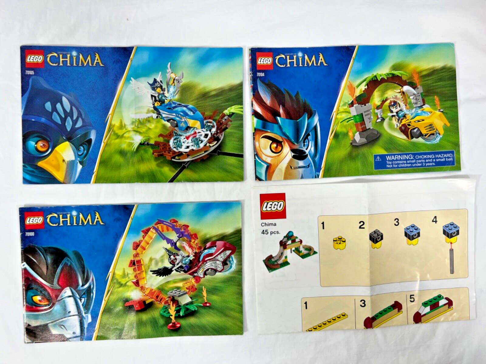 4 LEGO Chima Speedorz sets - 70100, 70104, 70105, & TRU Toys R Us
