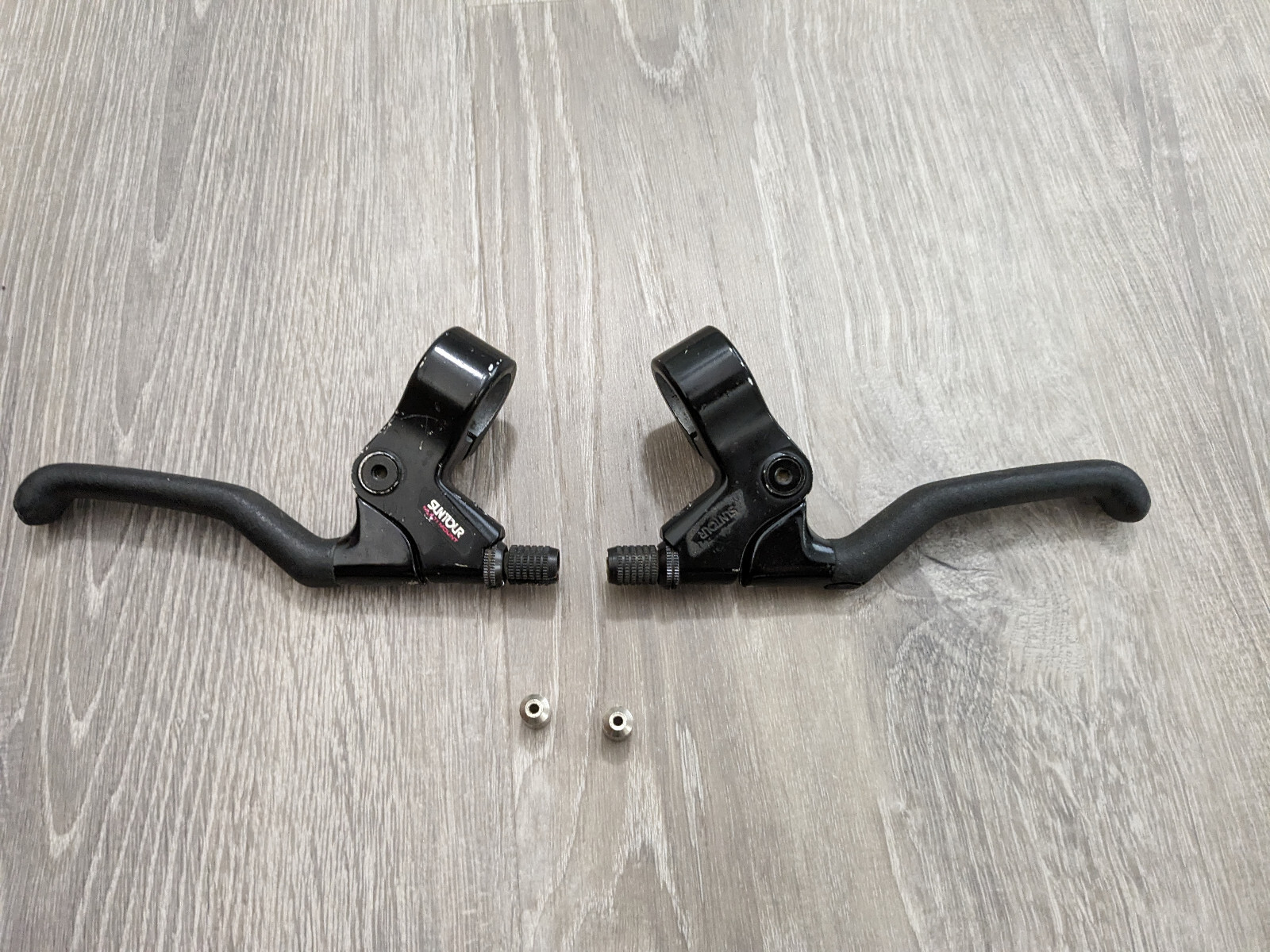 パーツ SUNTOUR XC PRO BRAKE LEVER & SHIFT LEVER NOS NEW Suntour XC PRO Brake Levers Black Mountain Bike BL